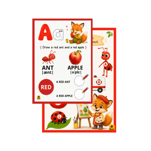 English Worksheets for Kids — Letter A
