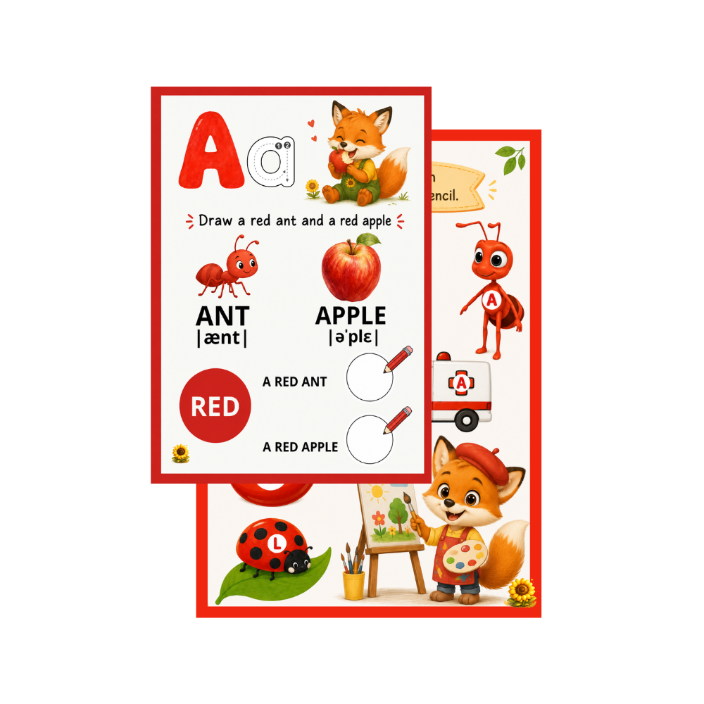 English Worksheets for Kids — Letter A