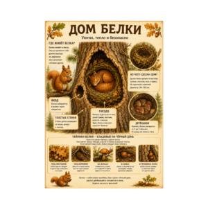 плакат дом белки